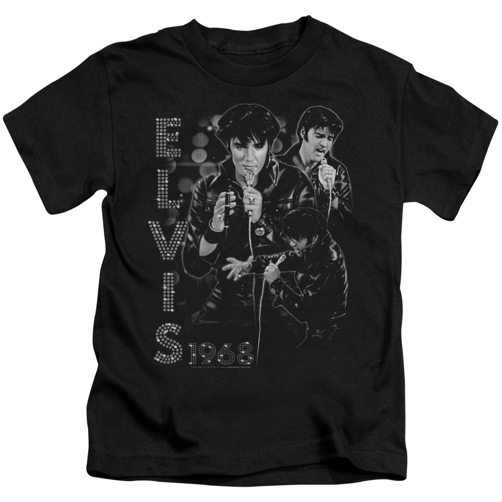 ELVIS PRESLEY LEATHERED - S/S JUVENILE 18/1 - BLACK - T-Shirt