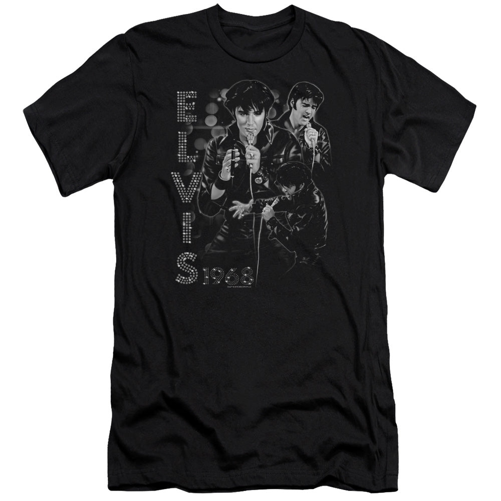 Elvis Presley - Leathered-premuim Canvas Adult Slim Fit 30/1 - Black