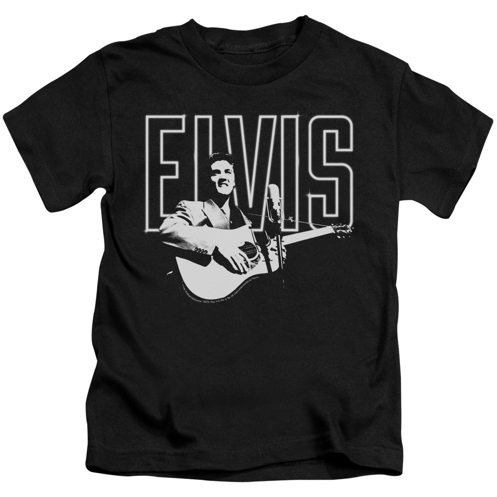 ELVIS PRESLEY WHITE GLOW - S/S JUVENILE 18/1 - BLACK - T-Shirt