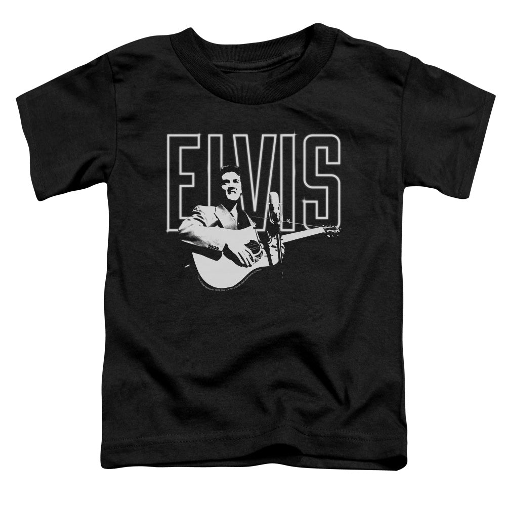 Elvis Presley - White Glow - Short Sleeve Toddler Tee - Black T-shirt