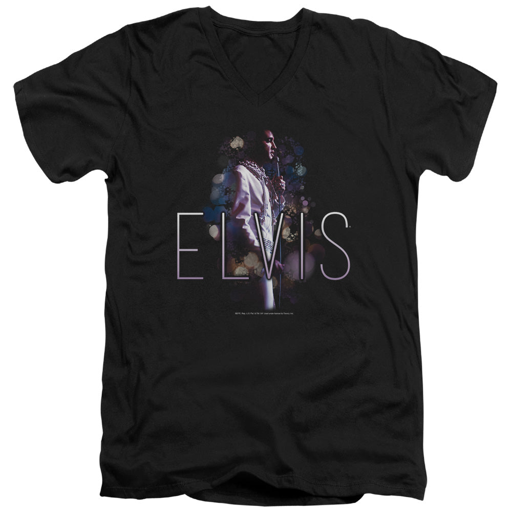 Elvis Presley - Dream State - Short Sleeve Adult V-neck - Black T-shirt