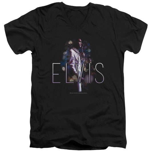 Elvis Presley - Dream State - Short Sleeve Adult V-neck - Black T-shirt