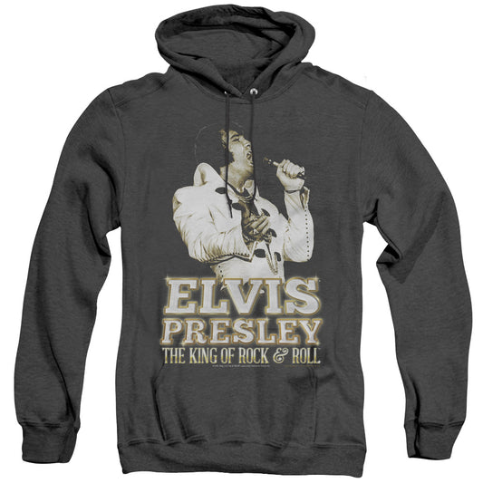 Elvis Presley - Golden - Adult Heather Hoodie - Black