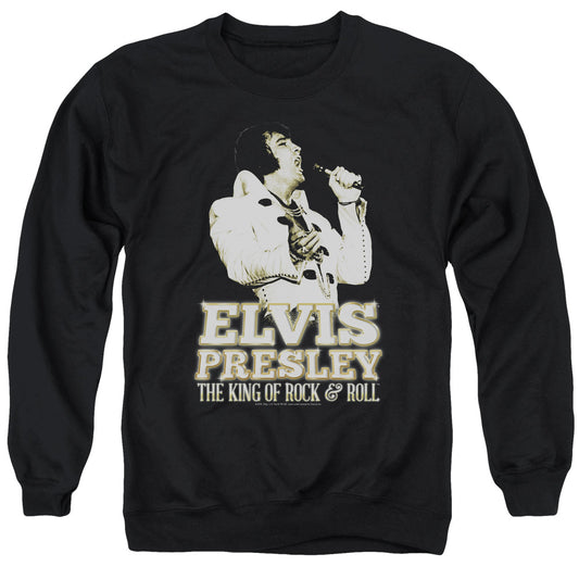 Elvis Presley - Golden - Adult Crewneck Sweatshirt - Black