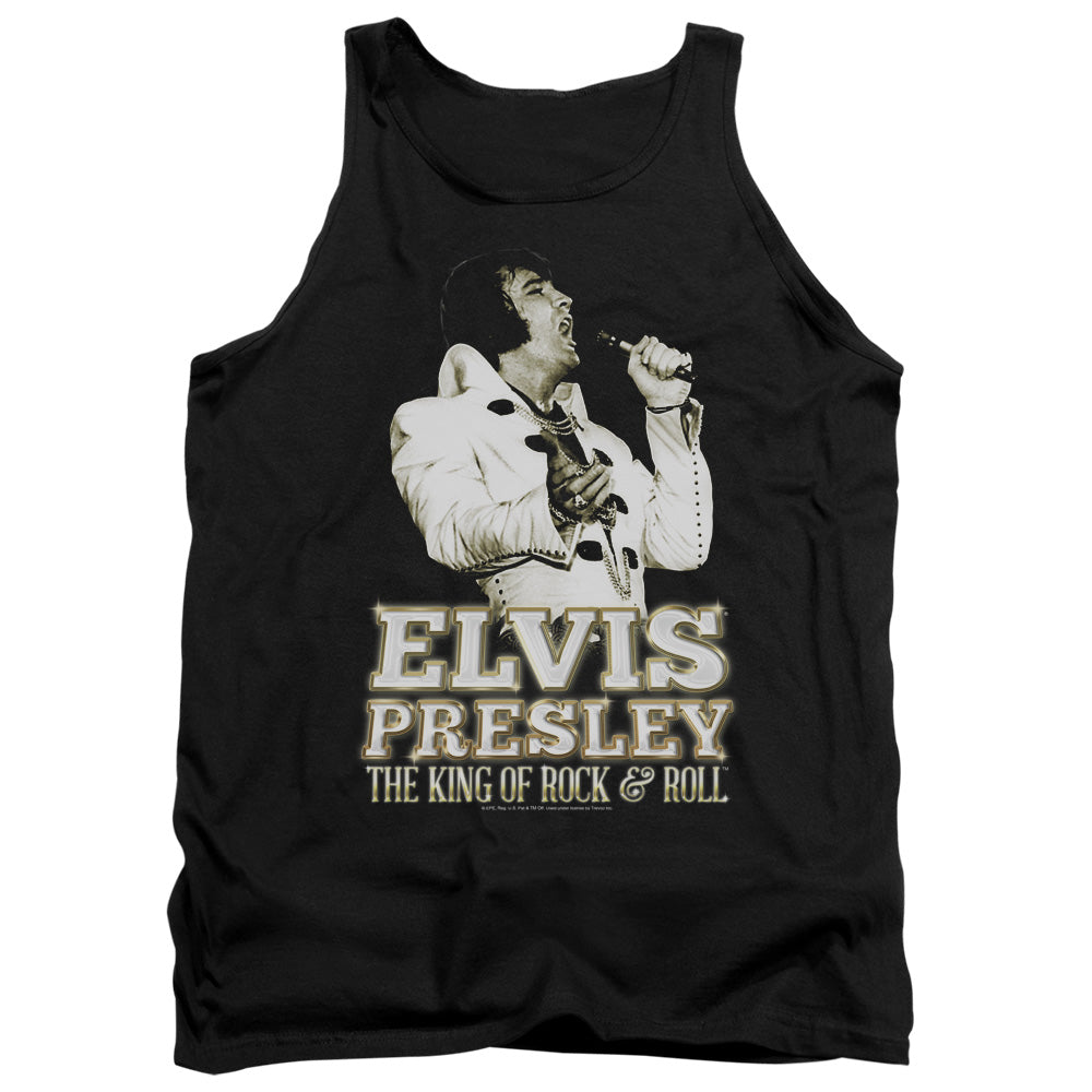 Elvis Presley - Golden - Adult Tank - Black