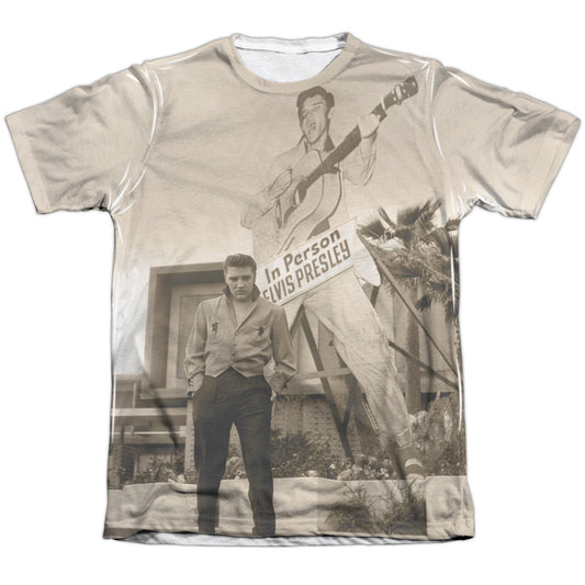 Elvis Presley - Larger Than Life - Adult 65/35 Poly/cotton Short Sleeve Tee - White T-shirt