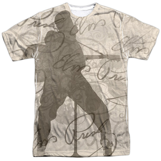 Elvis Presley - Its Good To Be King -  Short Sleeve Adult 100% Poly Crew - White T-shirt