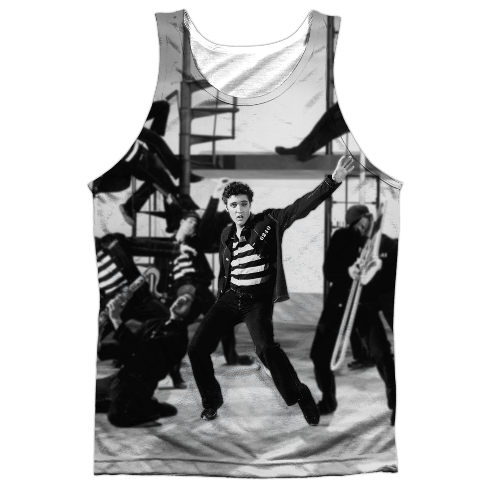 Elvis Presley - Jubilant Felons - Adult 100% Poly Tank Top - White
