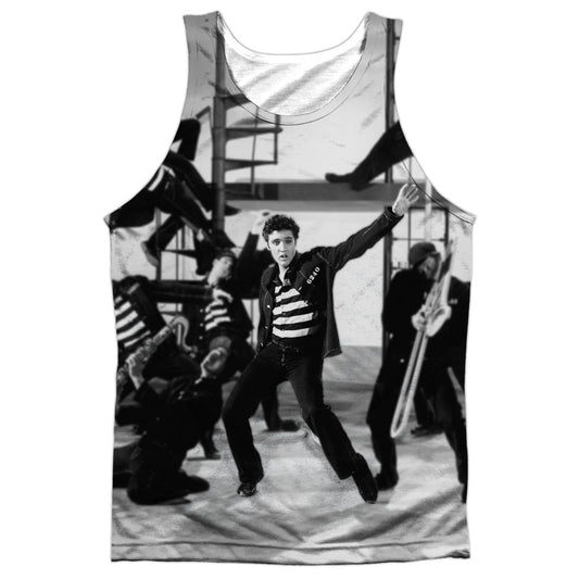 Elvis Presley - Jubilant Felons - Adult 100% Poly Tank Top - White