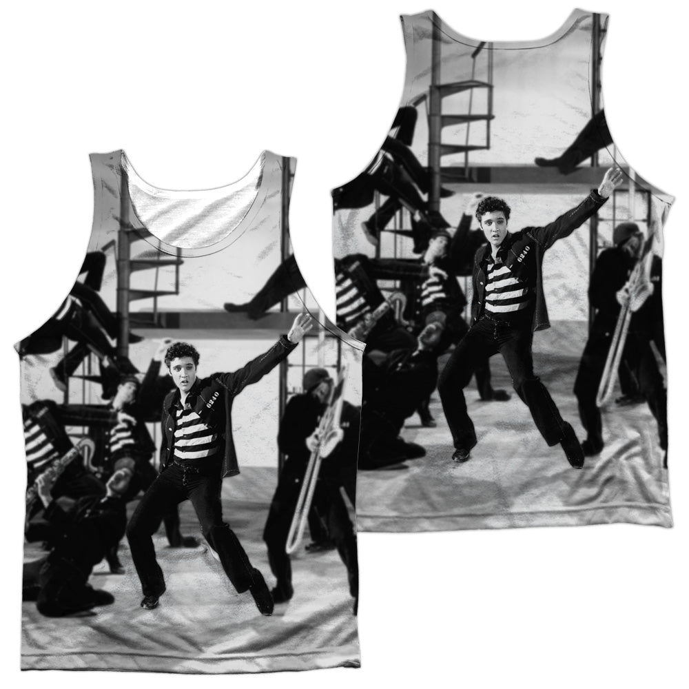 Elvis Presley - Jubilant Felons - Adult 100% Poly Tank Top - White