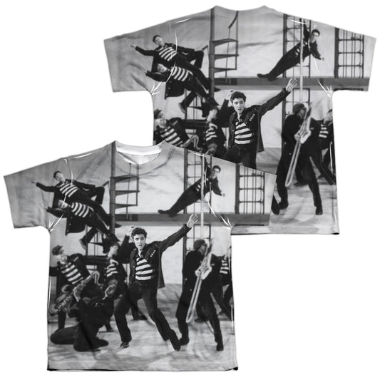 Elvis Presley - Jubilant Felons - Short Sleeve Youth Poly Crew - White T-shirt