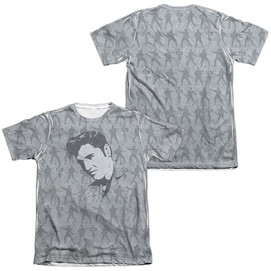 Elvis Presley - Down To Business (Front/back Print) - Adult 35/35 Poly/cotton Short Sleeve Tee - White T-shirt