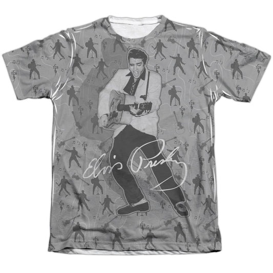 Elvis Presley - Rockin All Over - Adult Poly/cotton Short Sleeve Tee - White T-shirt