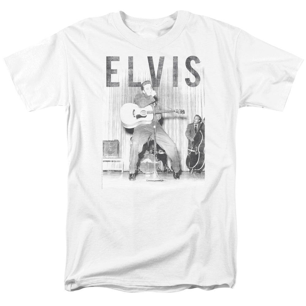 Elvis Presley - With The Band - Short Sleeve Adult 18/1 - White T-shirt