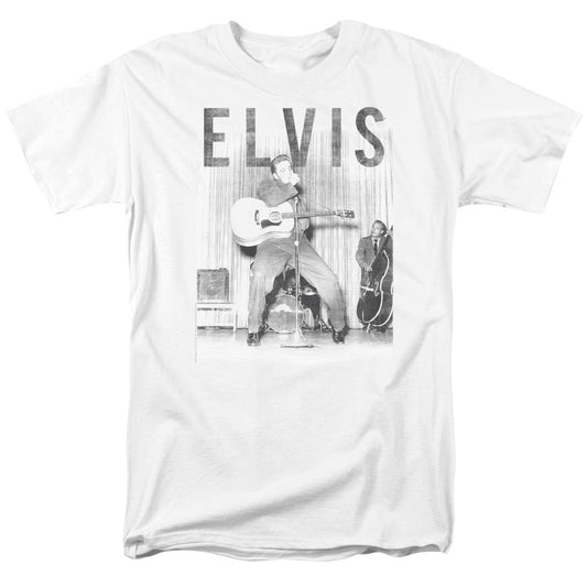 Elvis Presley - With The Band - Short Sleeve Adult 18/1 - White T-shirt