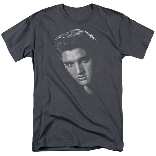 Elvis Presley - American Idol - Short Sleeve Adult 18/1 - Charcoal T-shirt