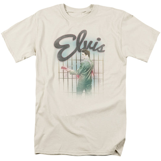 Elvis Presley - Colorful King - Short Sleeve Adult 18/1 - Cream T-shirt