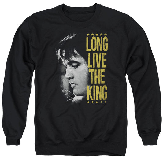 Elvis Presley - Long Live The King - Adult Crewneck Sweatshirt - Black