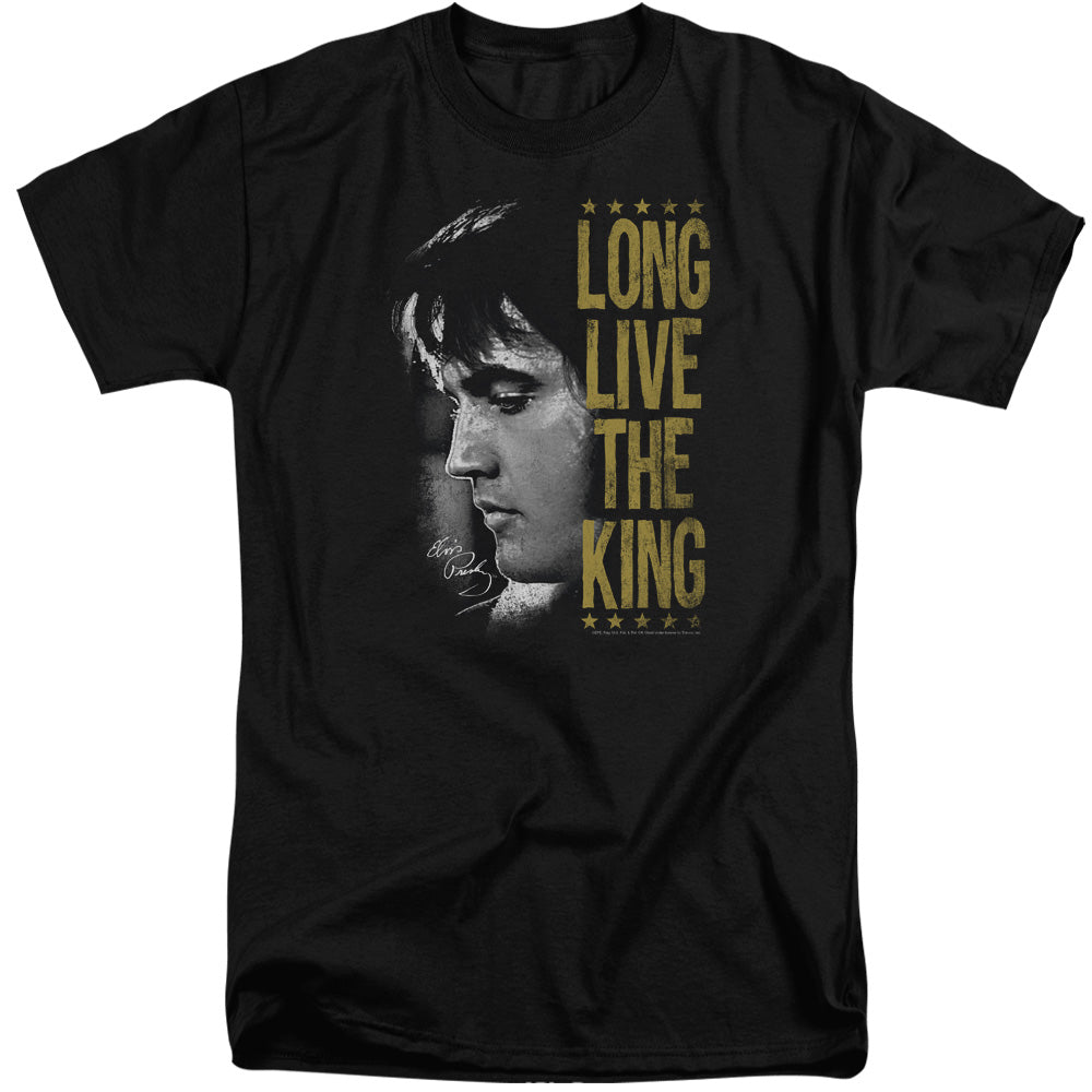 Elvis Presley - Long Live The King - Short Sleeve Adult Tall - Black T-shirt