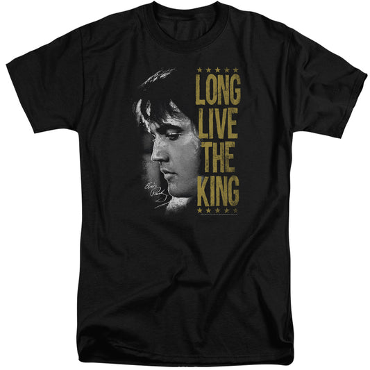 Elvis Presley - Long Live The King - Short Sleeve Adult Tall - Black T-shirt