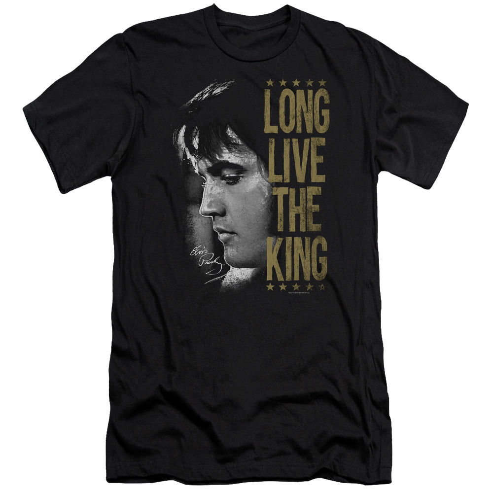 Elvis Presley - Long Live The King-premuim Canvas Adult Slim Fit 30/1 - Black