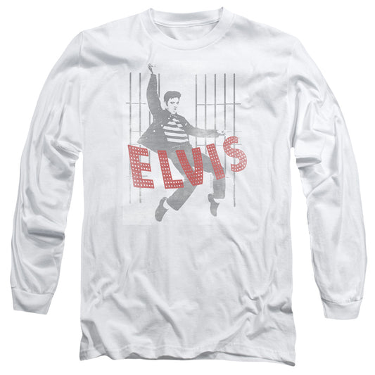 Elvis Presley - Iconic Pose - Long Sleeve Adult 18/1 - White T-shirt