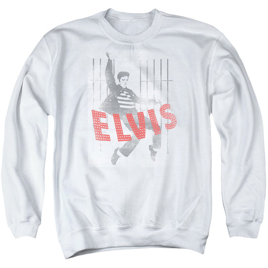 Elvis Presley - Iconic Pose - Adult Crewneck Sweatshirt - White