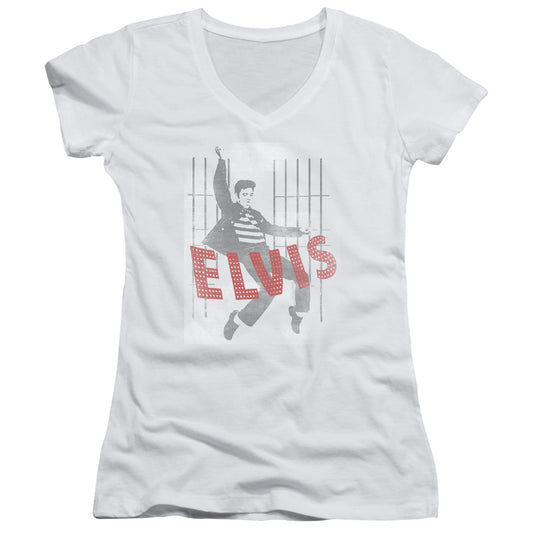 Elvis Presley - Iconic Pose-junior V-neck - White