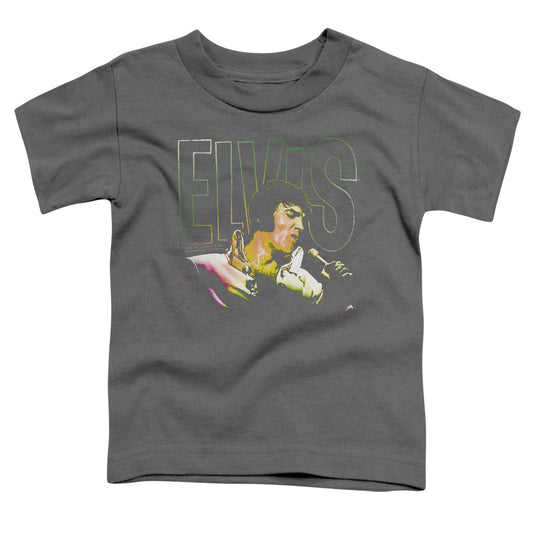Elvis Presley - Multicolored - Short Sleeve Toddler Tee - Charcoal T-shirt