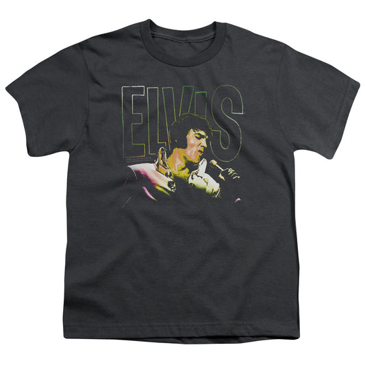 Elvis Presley - Multicolored - Short Sleeve Youth 18/1 - Charcoal T-shirt