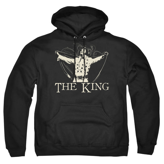 Elvis Presley - Ornate King - Adult Pull-over Hoodie - Black