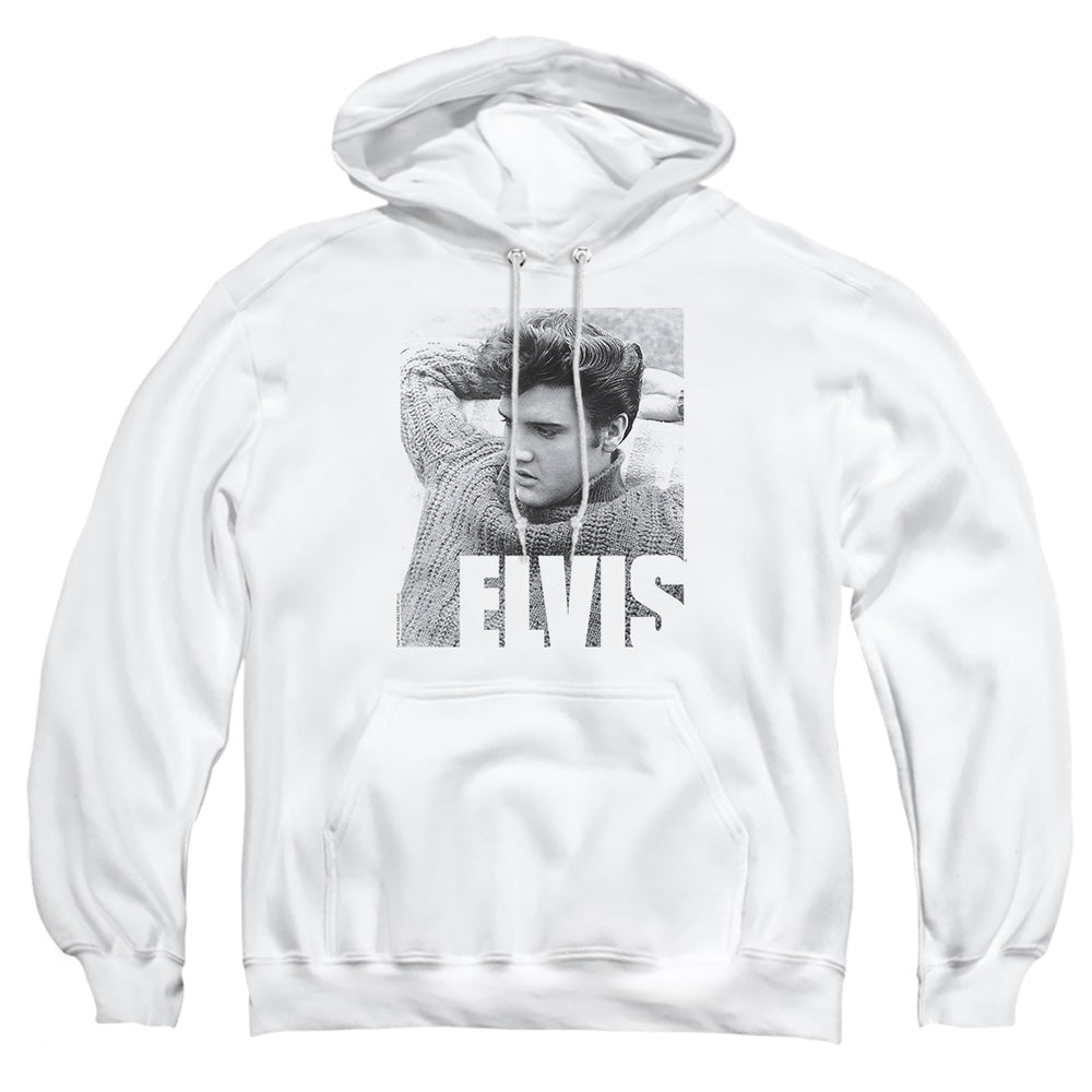 Elvis Presley - Relaxing - Adult Pull-over Hoodie - White