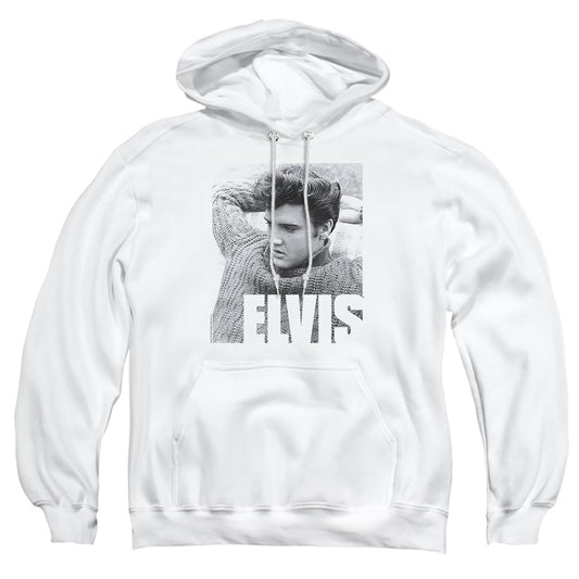 Elvis Presley - Relaxing - Adult Pull-over Hoodie - White