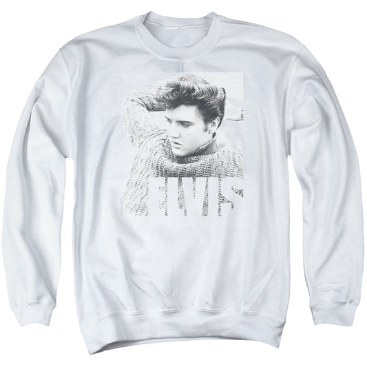 Elvis Presley - Relaxing - Adult Crewneck Sweatshirt - White