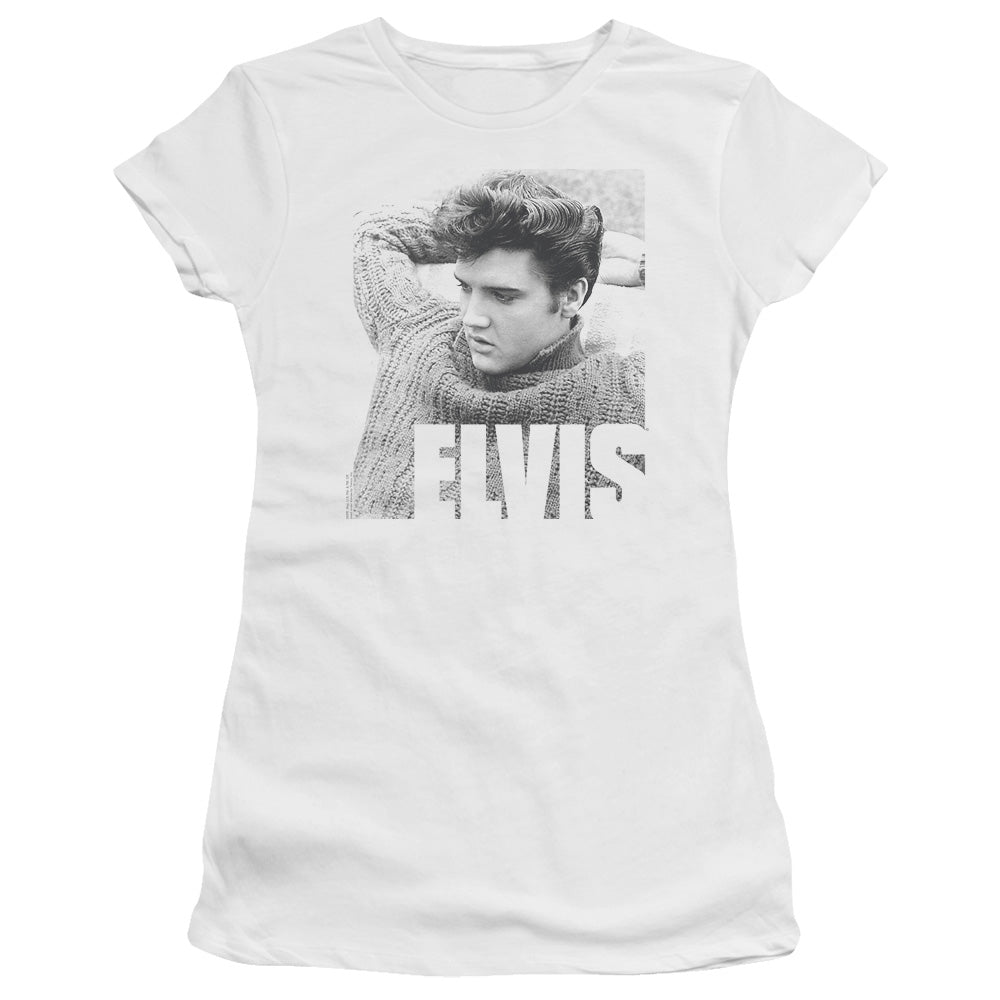 Elvis Presley - Relaxing - Short Sleeve Junior Sheer - White T-shirt