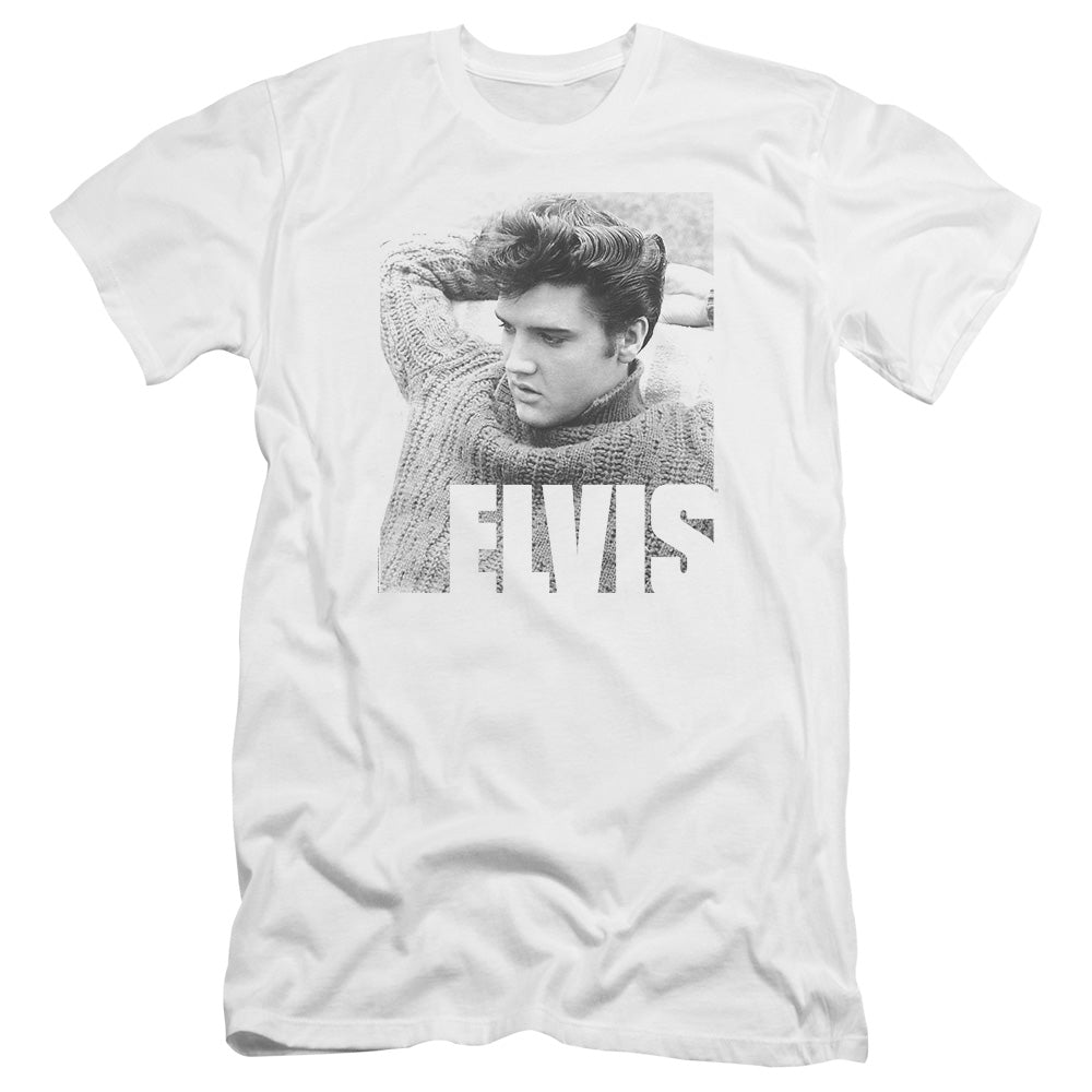 Elvis Presley - Relaxing-premuim Canvas Adult Slim Fit 30/1 - White