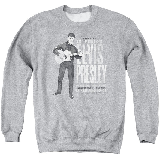 Elvis Presley - In Person - Adult Crewneck Sweatshirt - Athletic Heather