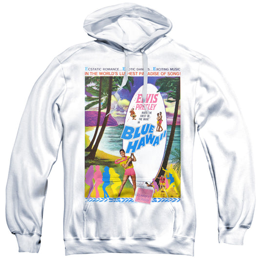 Elvis Presley - Blue Hawaii - Adult Poly Pullover Hoodie - White
