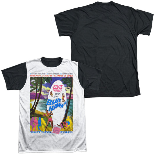 Elvis Presley - Blue Hawaii - Short Sleeve Adult White Front Black Back   - White T-shirt