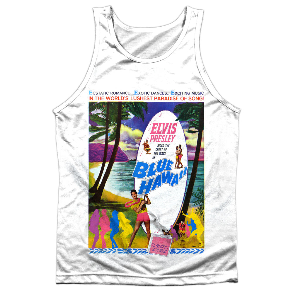 Elvis Presley - Blue Hawaii - Adult 100% Poly Tank Top - White