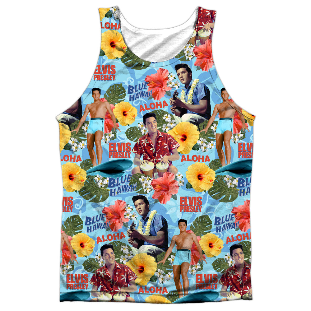 Elvis Presley - Surfs Up - Adult 100% Poly Tank Top - White