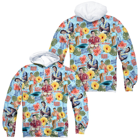 Elvis Presley - Surfs Up (Front/back Print) - Adult Poly Pullover Hoodie - White