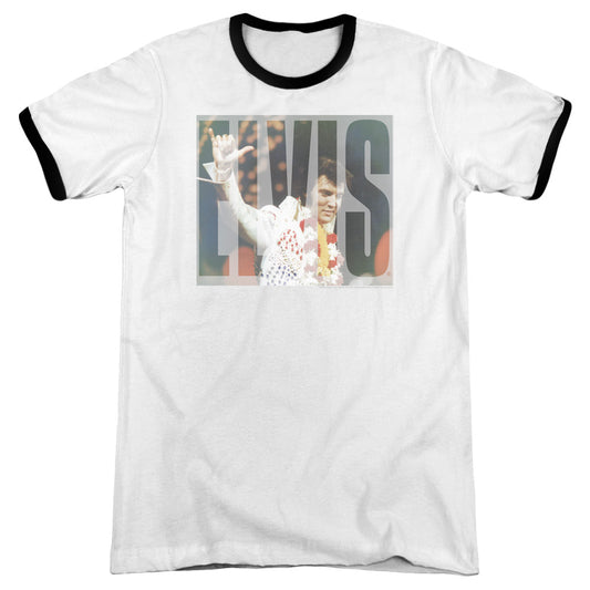 Elvis Presley - Aloha Knockout - Adult Ringer - White/black