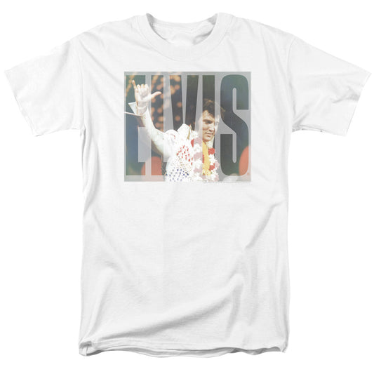 Elvis Presley - Aloha Knockout - Short Sleeve Adult 18/1 - White T-shirt