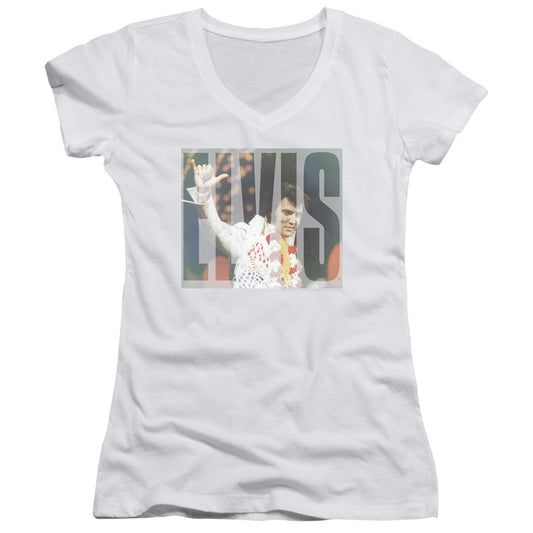 Elvis Presley - Aloha Knockout-junior V-neck - White