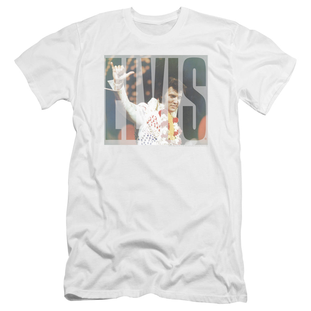 Elvis Presley - Aloha Knockout-premuim Canvas Adult Slim Fit 30/1 - White