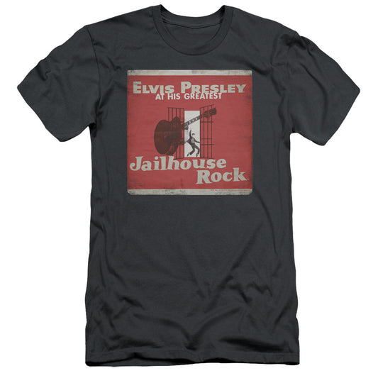 Elvis Presley - Greatest - Short Sleeve Adult 30/1 - Charcoal T-shirt