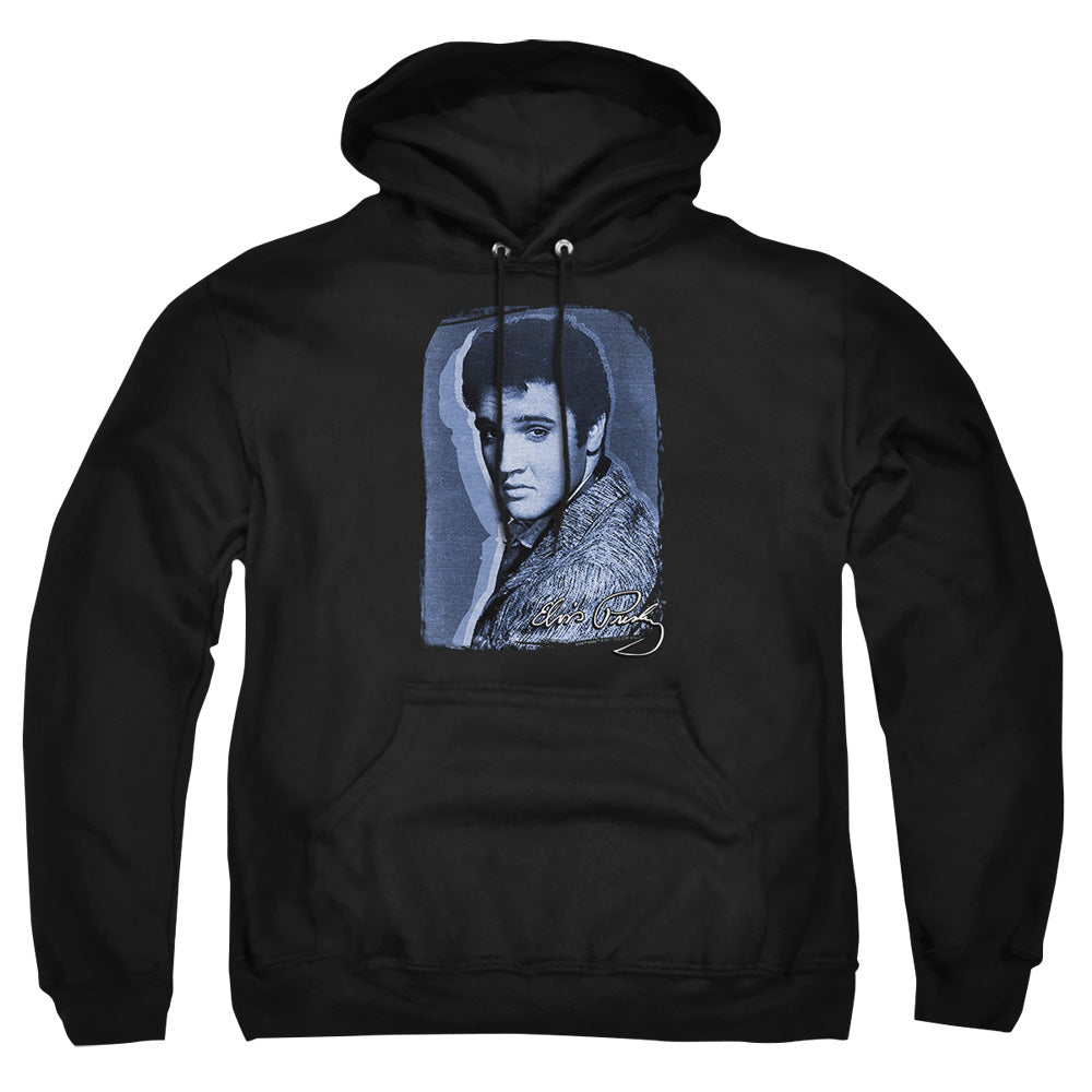 Elvis Presley - Overlay - Adult Pull-over Hoodie - Black