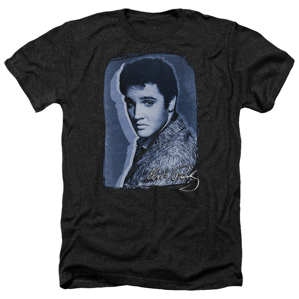 Elvis Presley - Overlay - Adult Heather-black