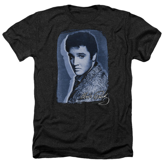 Elvis Presley - Overlay - Adult Heather-black